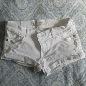 White jean shorts